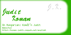 judit koman business card